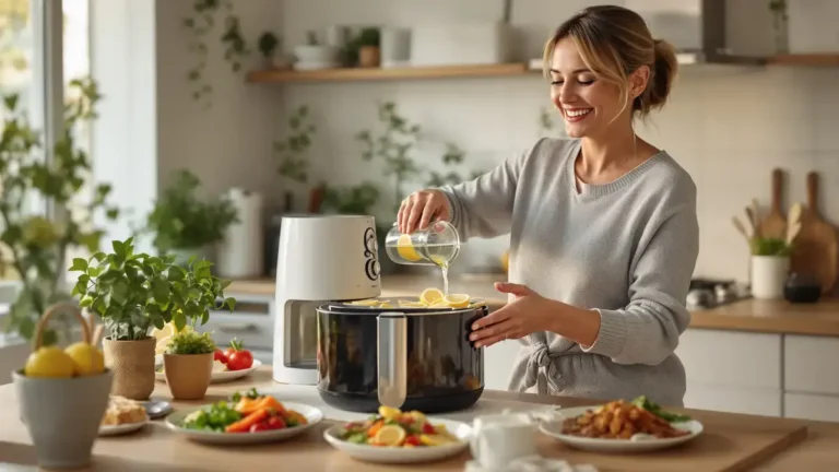 Mamin trik na čistenie teplovzdušnej fritézy počas jedla skutočne uľahčuje život v kuchyni