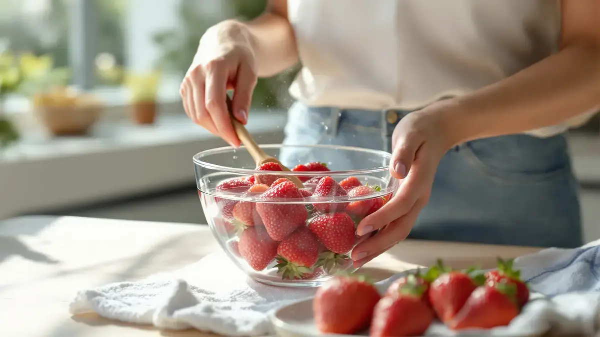 Oplachovanie jahôd čistou vodou je bežná chyba ktorá znižuje ich kvalitu zistite akú metódu uprednostniť