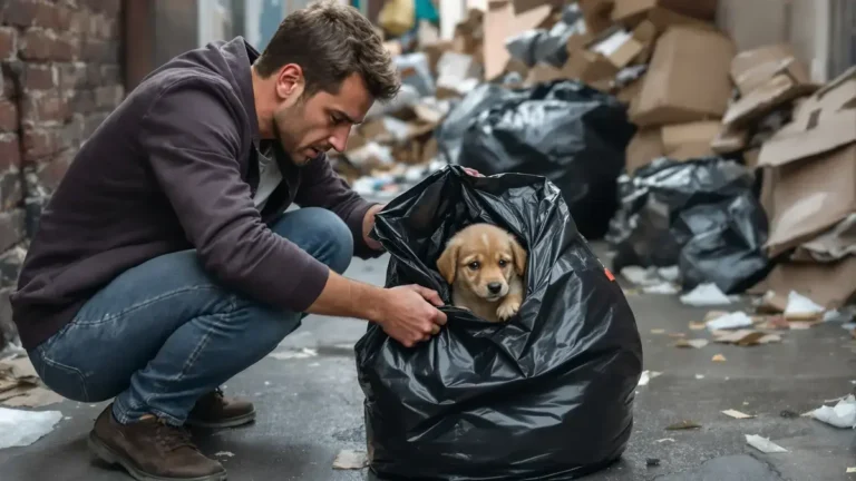 Šokujúce zábery odhaľujú šteniatko v núdzi v zapečatenom odpadkovom vreci realita ktorú všetci prehliadajú