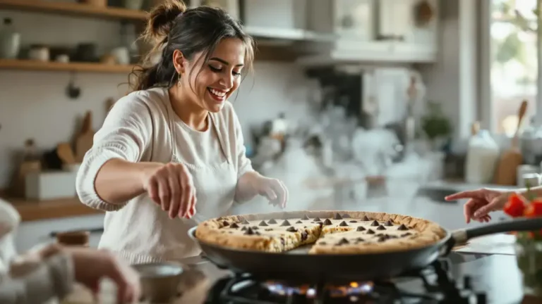 Tento XXL cookie pripravíte za 15 minút bez rúry len na panvici na rýchly a chutný dezert