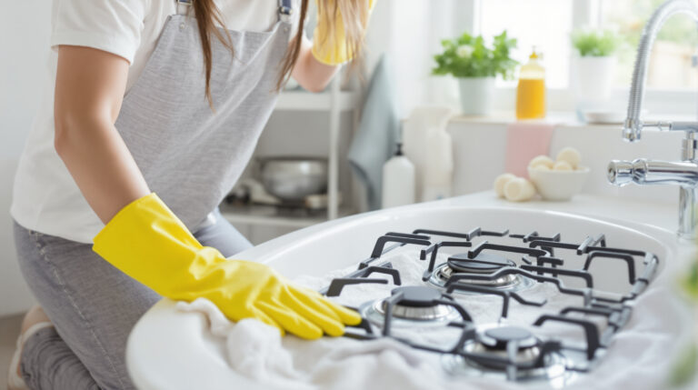 Tento čistič za 3 € oživí vašu plynovú varnú dosku za 5 minút, bez drhnutia.