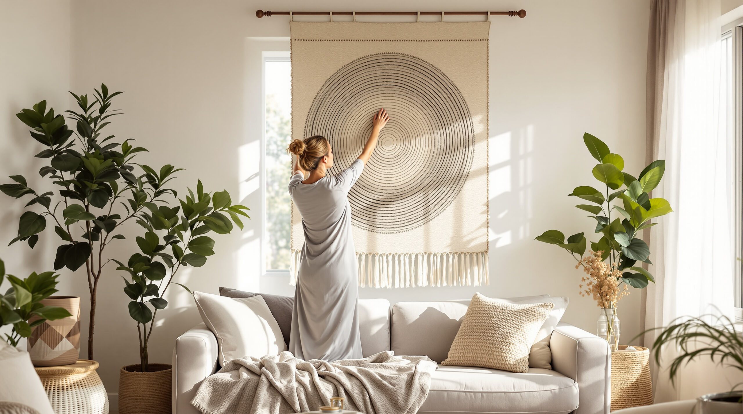 Už neprevŕtavajte steny kvôli obrazom: zistite, ako štýlovo ozdobiť obývačku na jar bez poškodenia stien