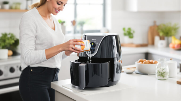 Vyčistite svoju fritézu na horúci vzduch za 5 minút s týmto 1 € ingredienciou pre jednoduchú a účinnú údržbu bez chemikálií.