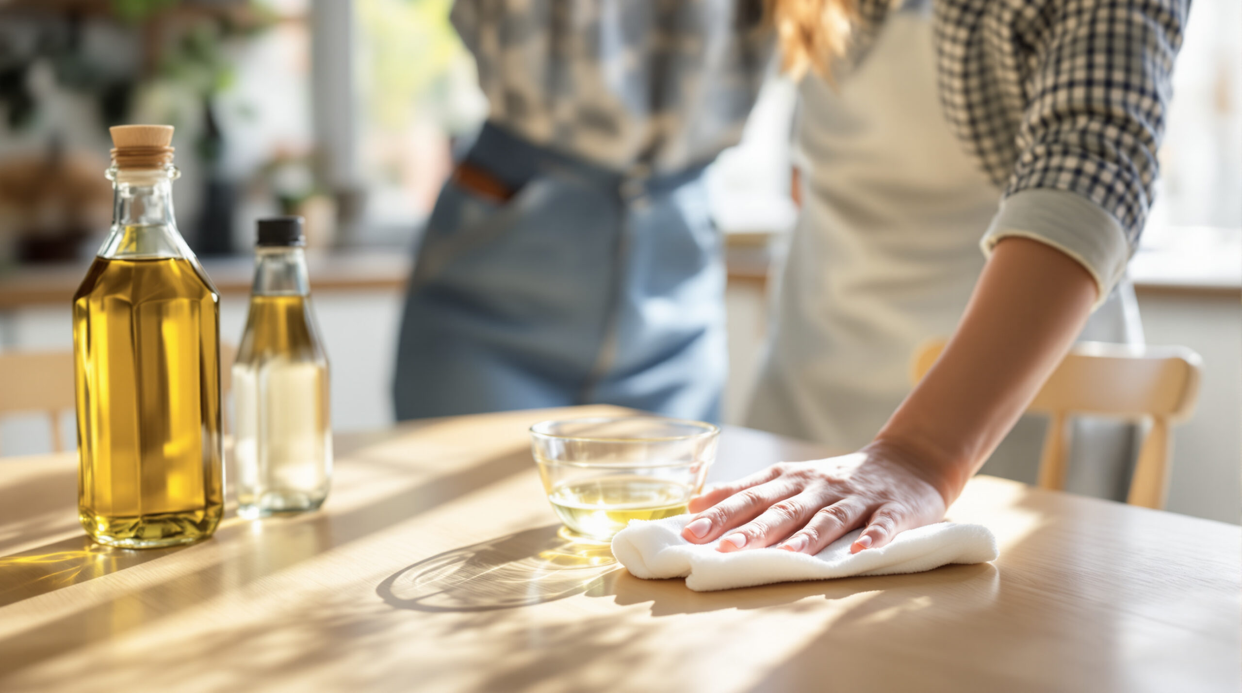 Za 1 € mesačne udržiavajte svoj nábytok z dreva touto jednoduchou receptúrou z olivového oleja a bieleho octu.